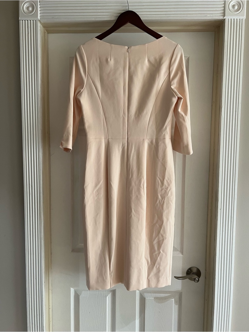 Black Halo 3/4 Sleeve Marissa Sheath Dress in Buttercream - Picture 6 of 10